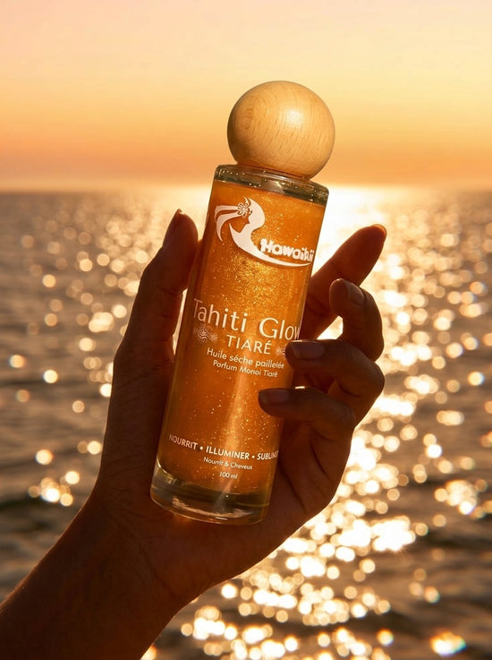 TAHITI GLOW - Tiaré Huile sèche pailletée au monoï tiaré